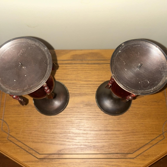 Red Candle Holders - Picture 3 of 3